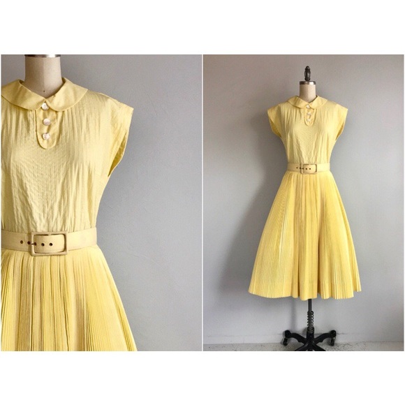 1950s yellow dress